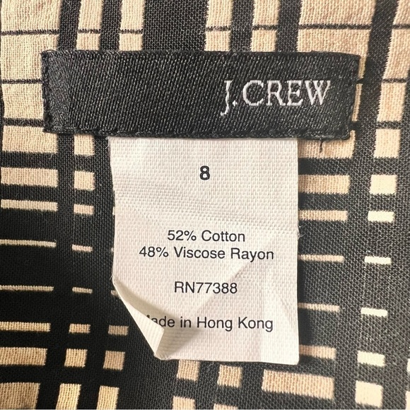 J. Crew Black & Tan Plaid Pencil Skirt - Picture 6 of 8